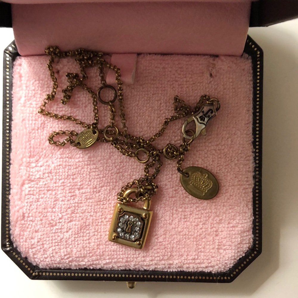 VINTAGE Juicy Couture Gold Diary Necklace